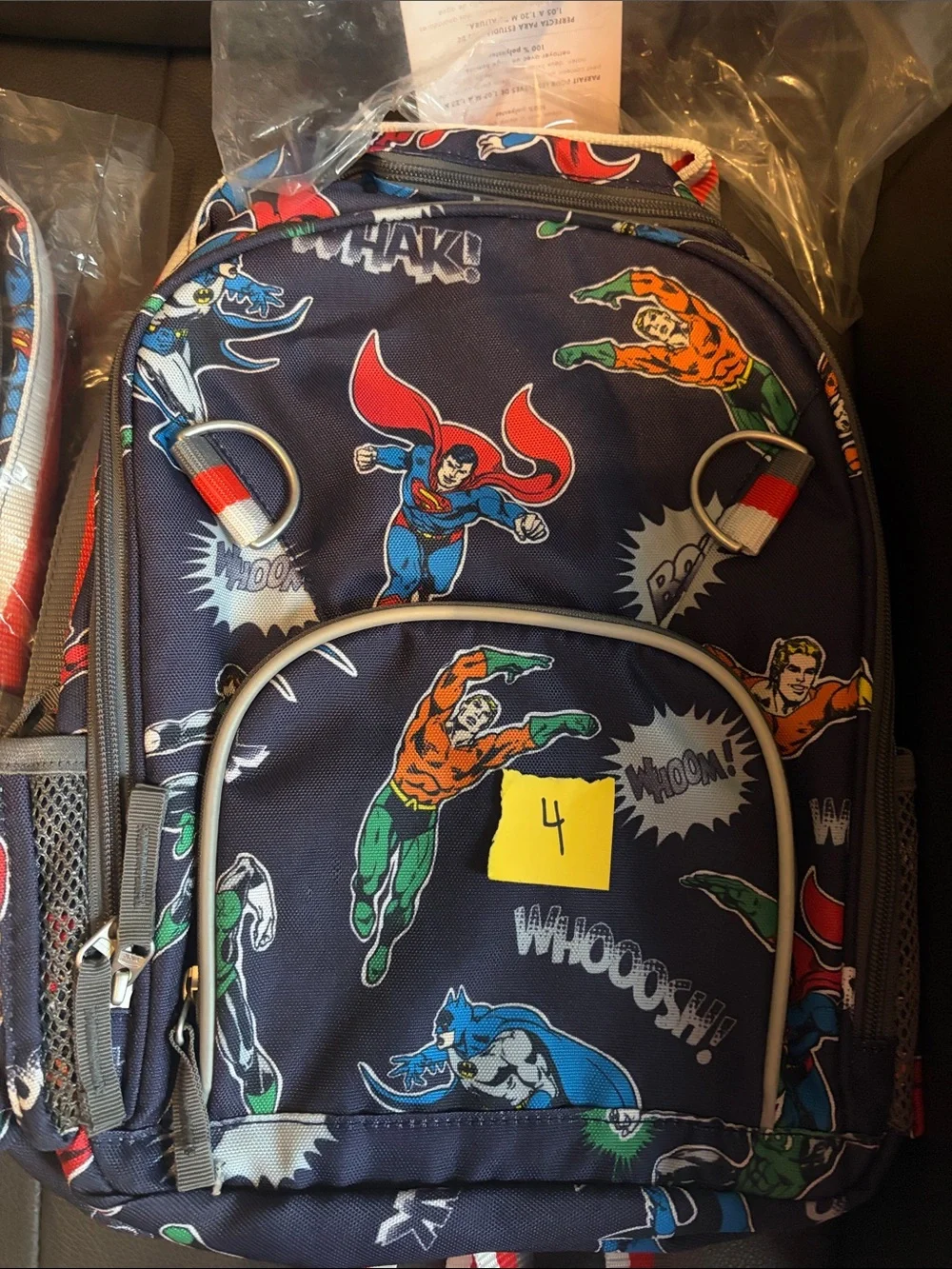 POTTERY BARN School BACKPACK MARVEL COMIC AVENGER HERO Superman travel SET 2